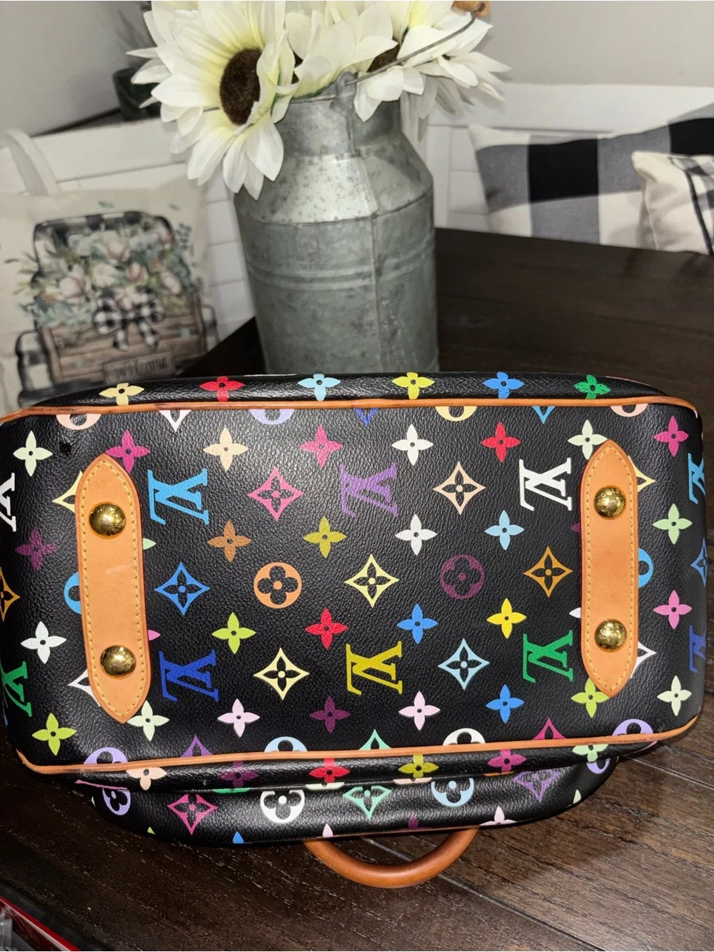 Louis Vuitton Black Murakami Rita Multicolor Monogram Shoulder bag